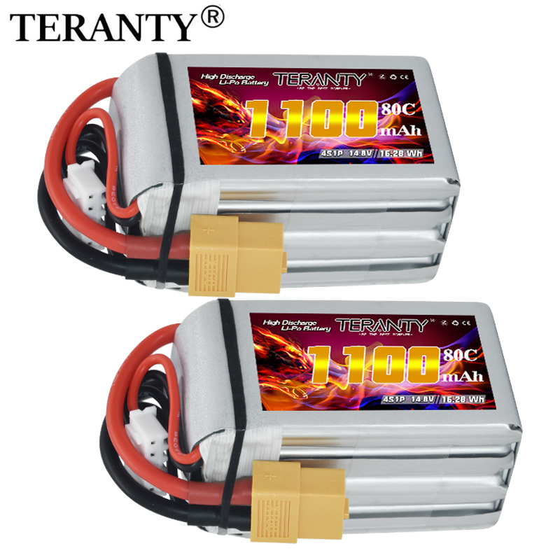 Drone Battery Plate - TERANTY 4S 1100mAh 80C/160C Lipo Battery