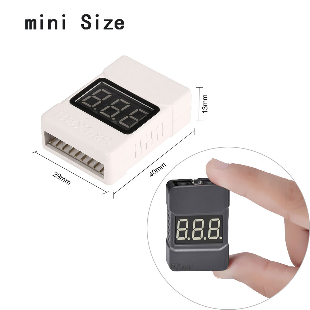 Drone Battery Voltage Checker - 1-8S Lipo Battery Voltage Tester Low