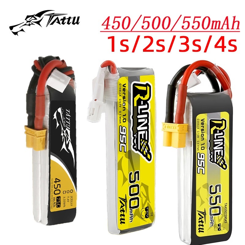 Drone Battery 3S - 3Pcs NEW TATTU 450/500/550mAh 75/95C 3.7/3.8/7.4/11.1/14.8V
