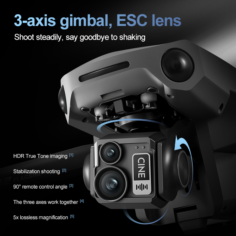 8K 3 Axis Gimbal Brushless 7.2 - Drone Battery Case review and price
