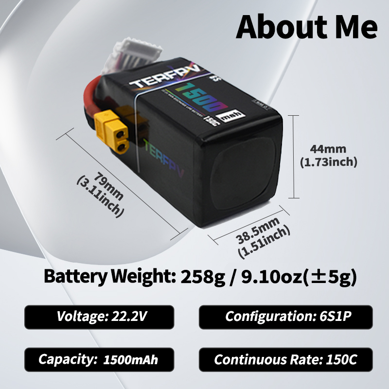 TERFPV Lipo Battery 6S 22.2V 1 - Drone Battery Plate review and price