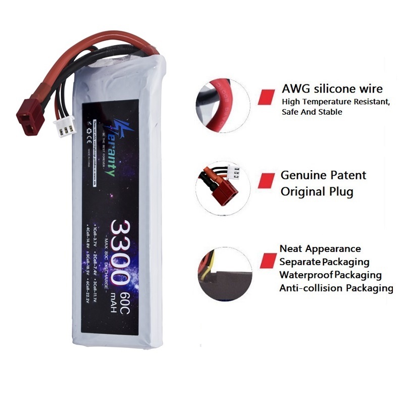 2S 7.4V LiPo Battery 3300mAh 6 - Drone Battery Connector review and price