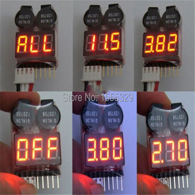 2Pcs 1S-8S LiPo Battery Voltag - Drone Battery Voltage Checker review and price