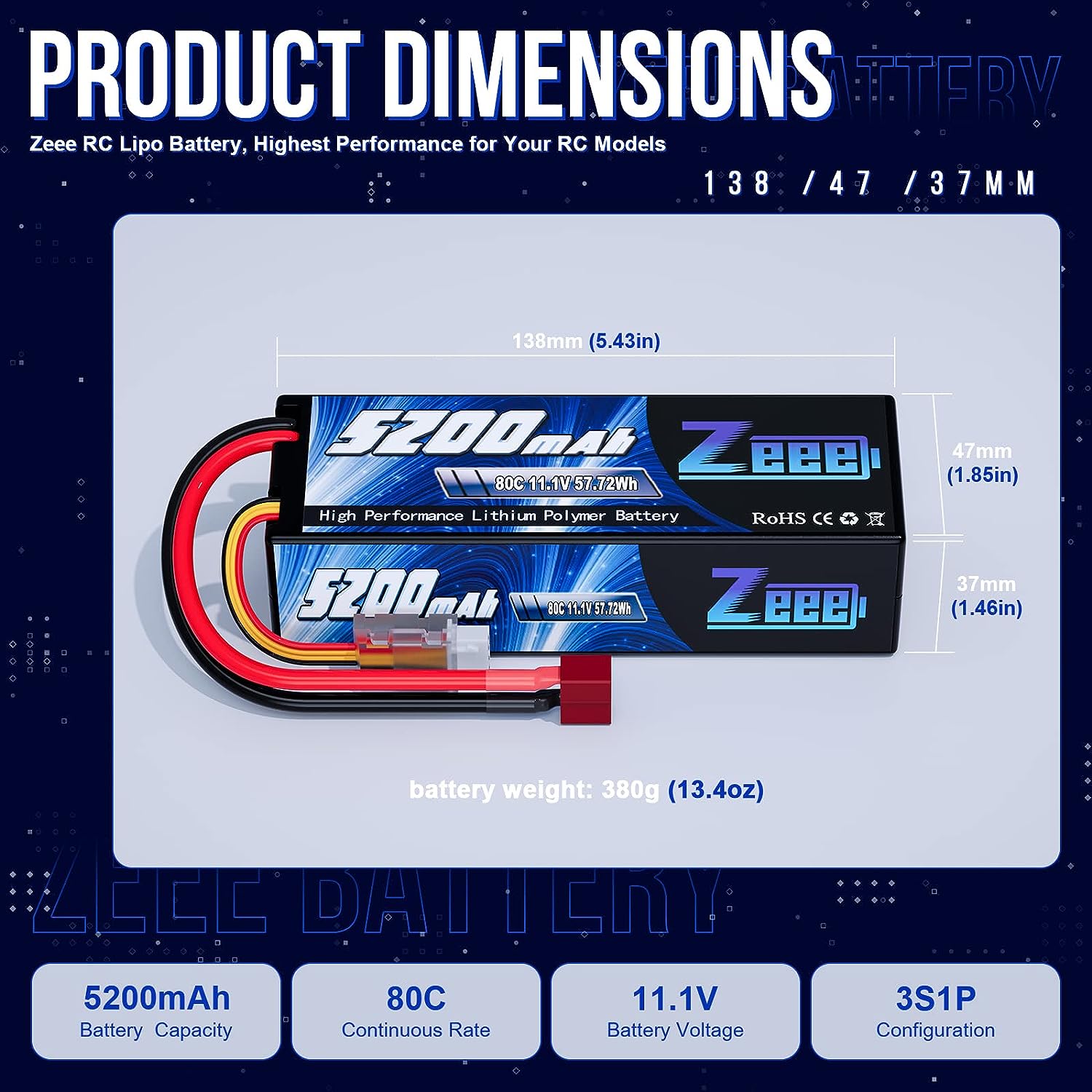 1/2pcs Zeee 3S 5200mAh Lipo Ba - Drone Battery Alarm review and price