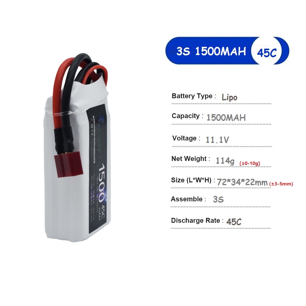 11.1V LiPo Battery 3S 1500mah  - Drone Battery Li-Ion review and price