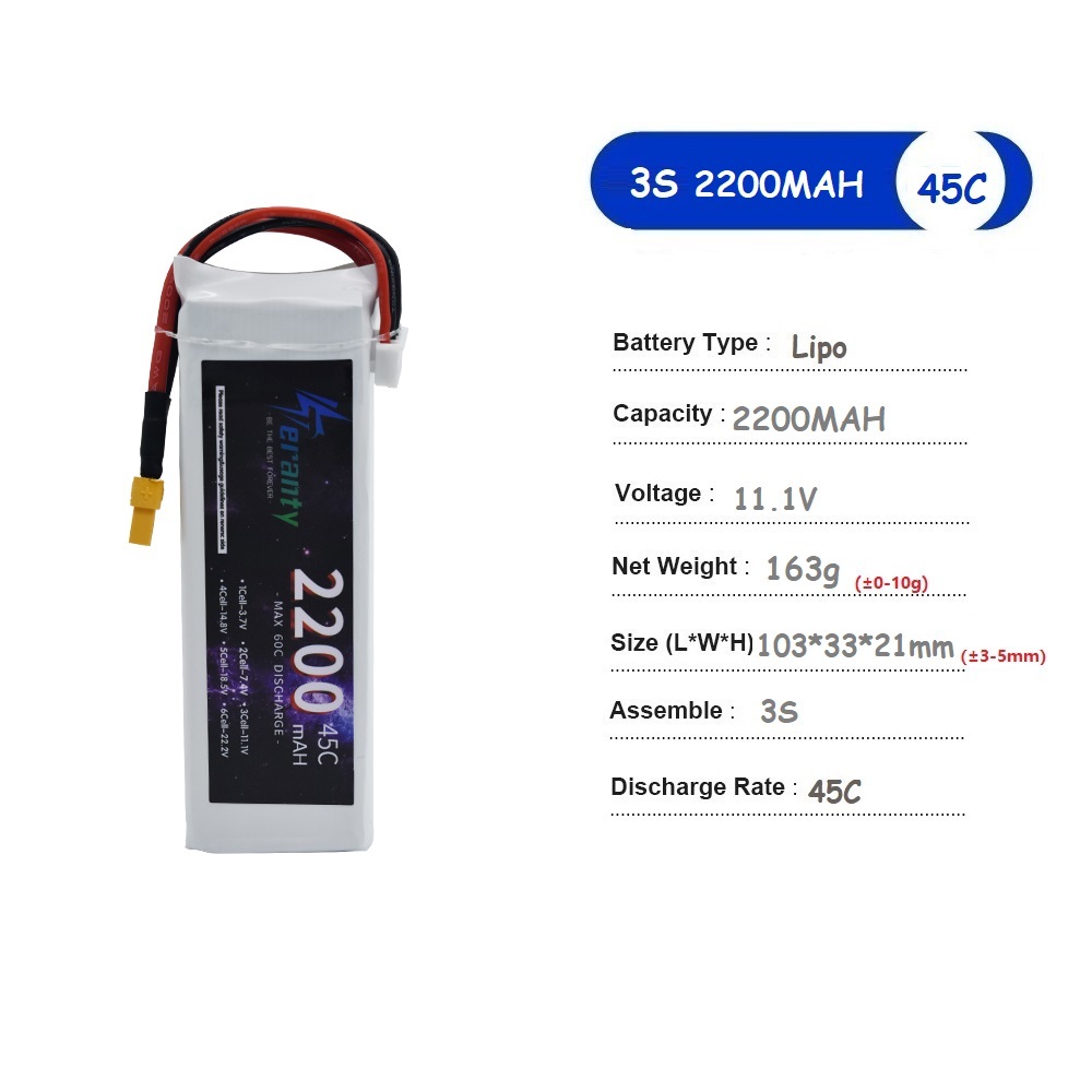 11.1V LiPo Battery 3S 1500mah  - Drone Battery Li-Ion review and price