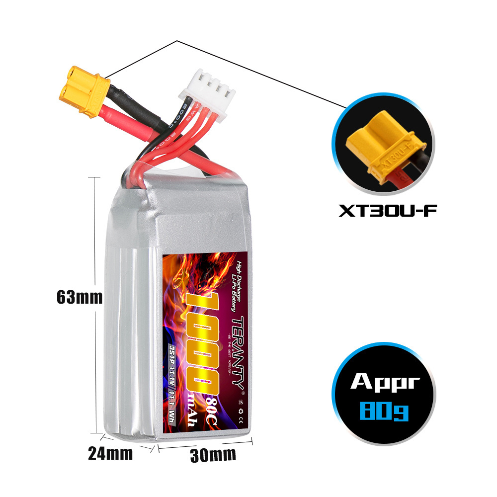 TERANTY 3S 11.1V 80C/160C 1000 - Drone Battery 3S review and price