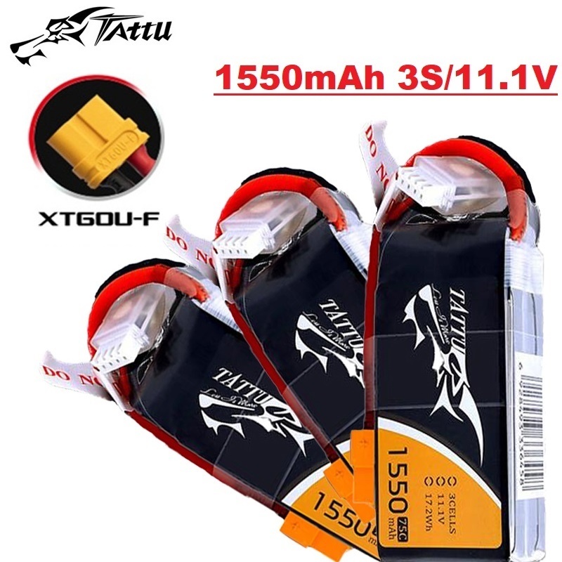 TATTU 3S 11.1V 1550mAh 75C LiP - Drone Battery Li-Ion review and price