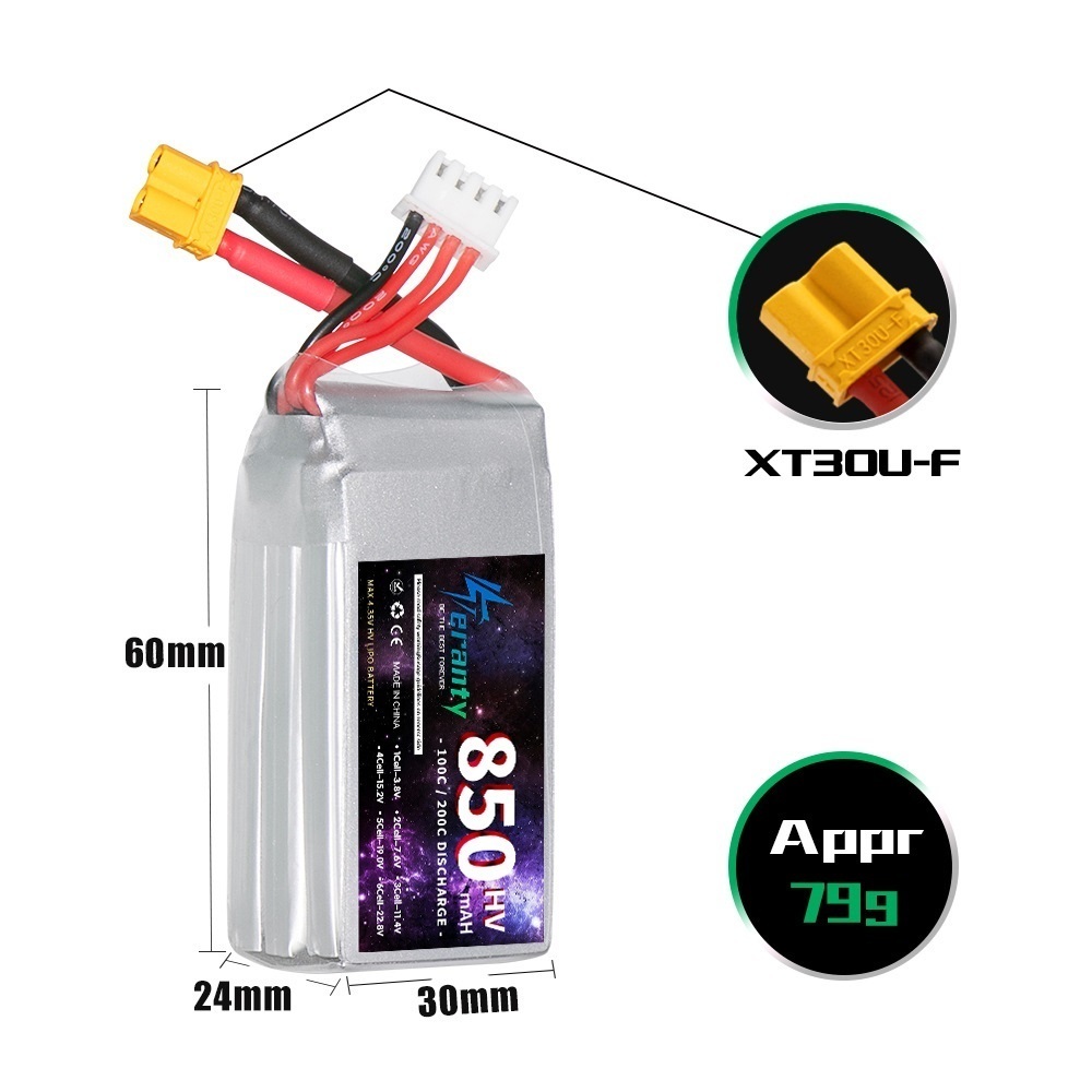 1/2/3PCS TERANTY 3S 11.4V Lipo - Drone Battery Connector review and price